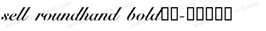 sell roundhand bold字体字体转换